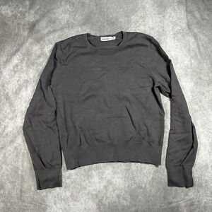 Calvin Klein Mens XL Grey Tonal Embossed CK Logo Crewneck Sweater Pullover Knit
